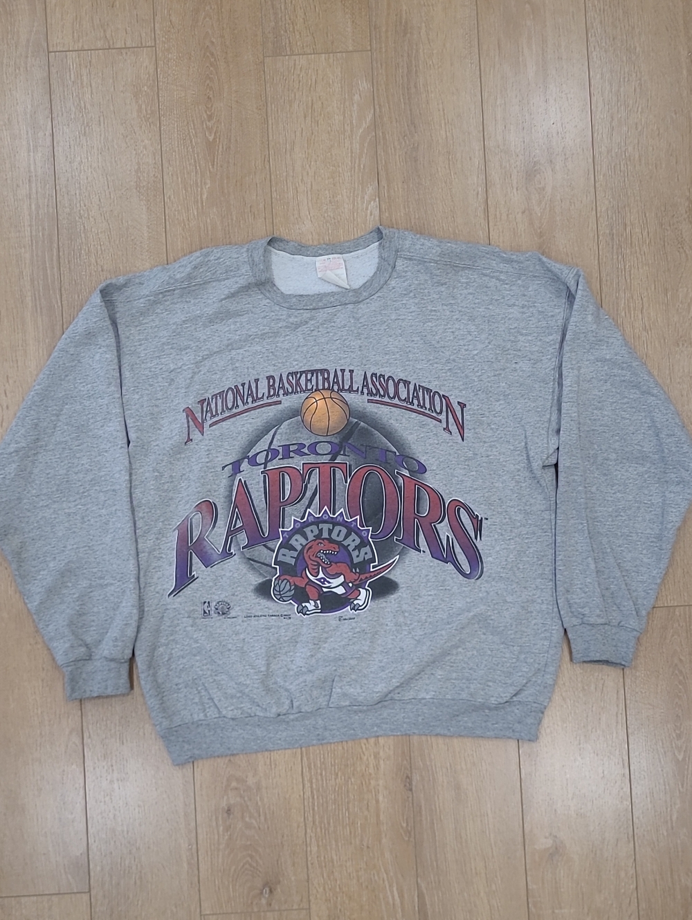 1994 Toronto Raptors Crewneck Sweatshirt Logo Athletic NBA Made In Canada